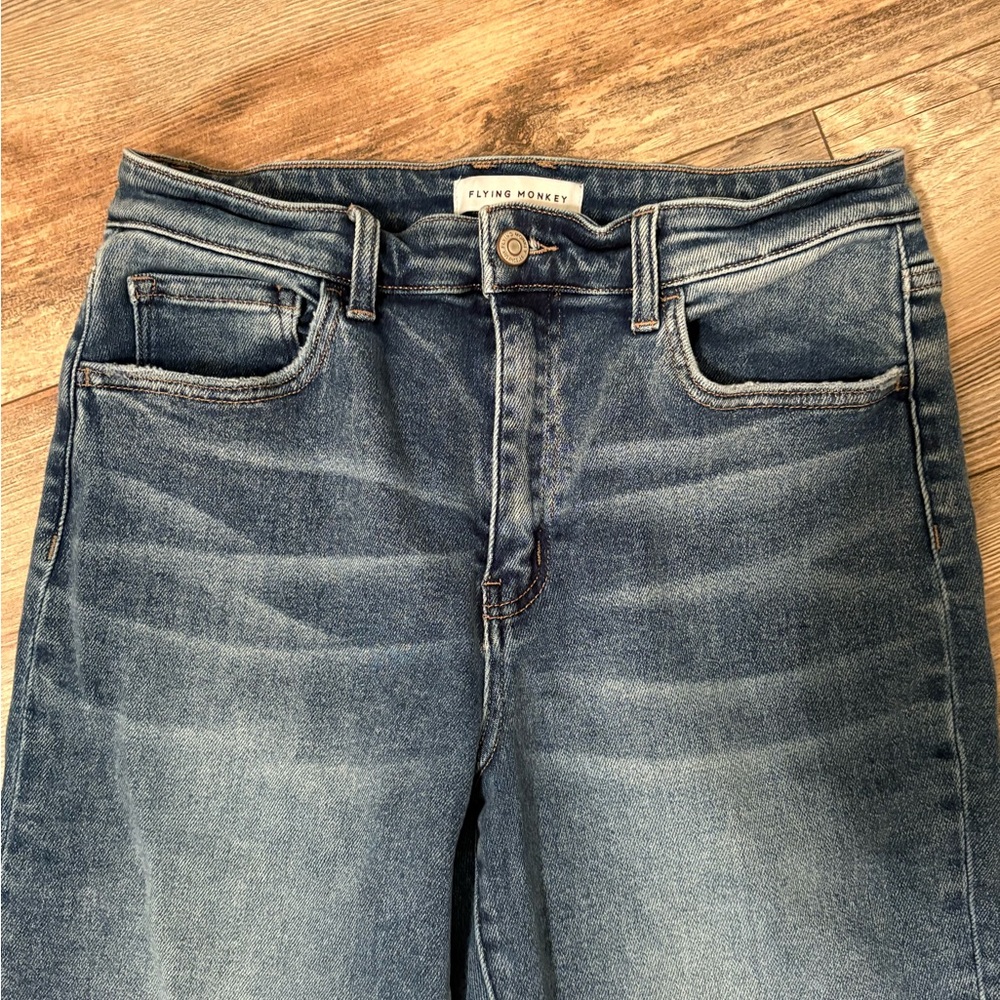 Flying Monkey Light Blue Denim Bootcut Jeans - Picture 2 of 5